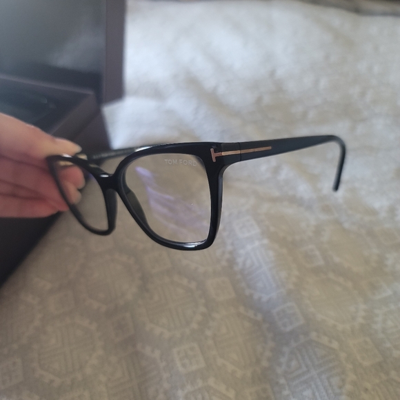 Tom Ford glasses with Sunglass Clip-Ons - Picture 3 of 10